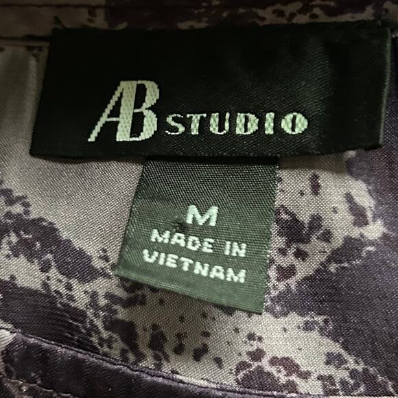 Vintage AB Studio Peplum top Floral dolman sleeves  whimsigoth fairy Y2K goth M - Picture 11 of 11